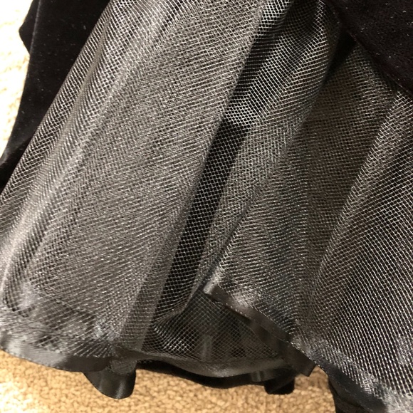 Vintage 80's corset boning velvet sheer sleeves dress sweetheart neck Sz 6 (S) - Picture 9 of 11